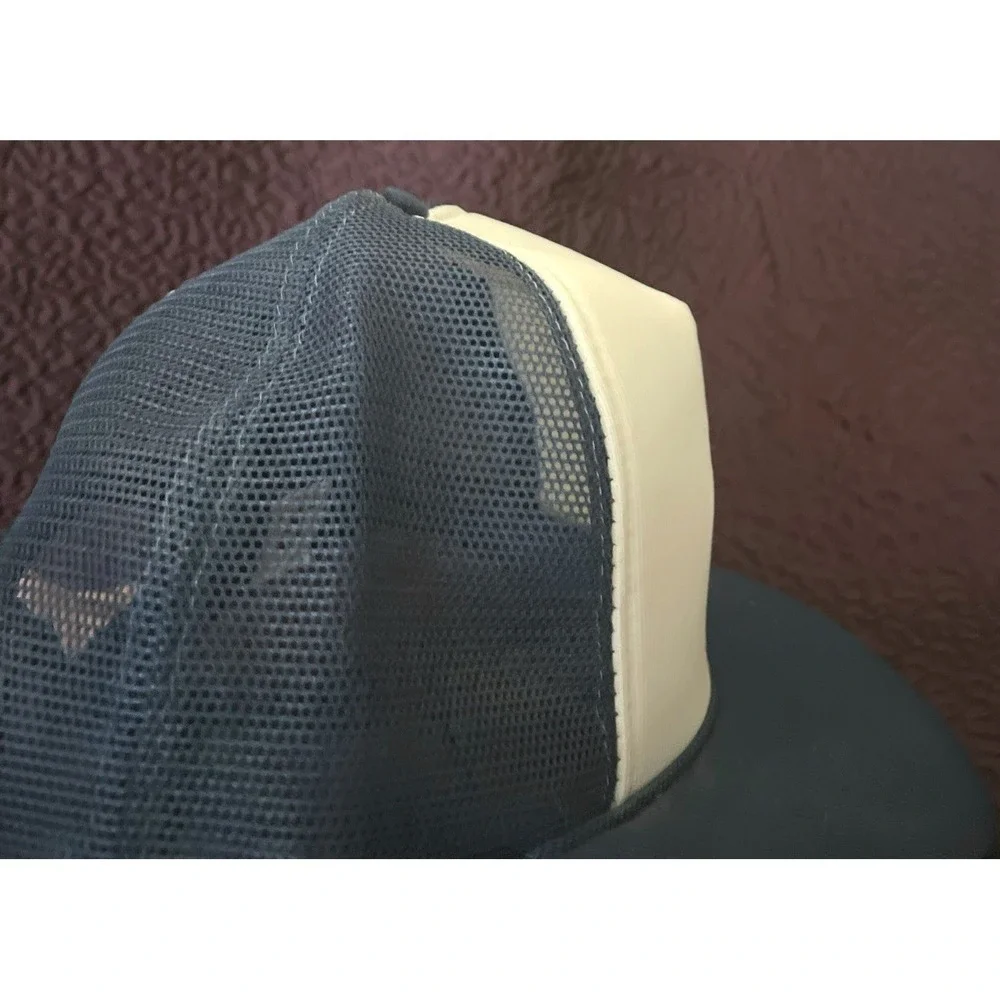 Vintage 1987 Sea World Snapback Trucker Hat Cap Foam Orca Shamu Blue‎ EUC